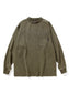 GOOD HELLER | LEATHER WAPPEN USED WASH L/S T-SHIRT - Olive