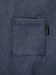 GOOD HELLER | LEATHER WAPPEN USED WASH L/S T-SHIRT - Navy