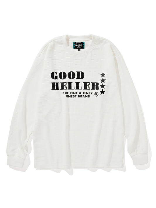 GOOD HELLER | LOGO THERMAL L/S T-SHIRT - White
