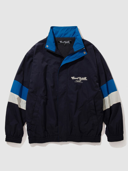 【2.21 (Sat) 12:00 Release】GOOD HELLER | STAND COLLAR NYLON JACKET - Navy/Royal