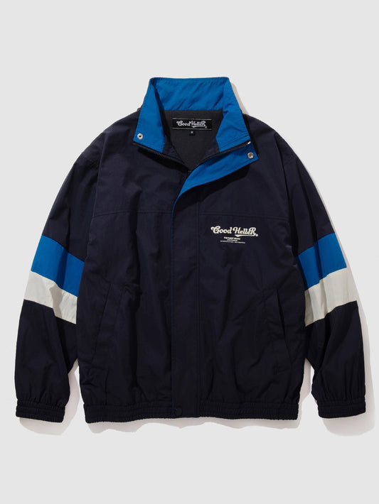 【2.21 (Sat) 12:00 Release】GOOD HELLER | STAND COLLAR NYLON JACKET - Navy/Royal