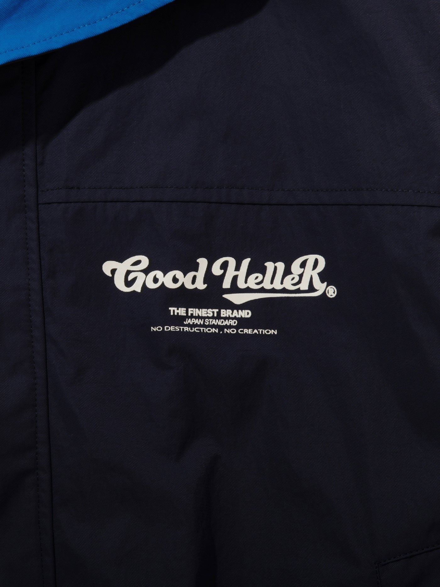 【2.21 (Sat) 12:00 Release】GOOD HELLER | STAND COLLAR NYLON JACKET - Navy/Royal