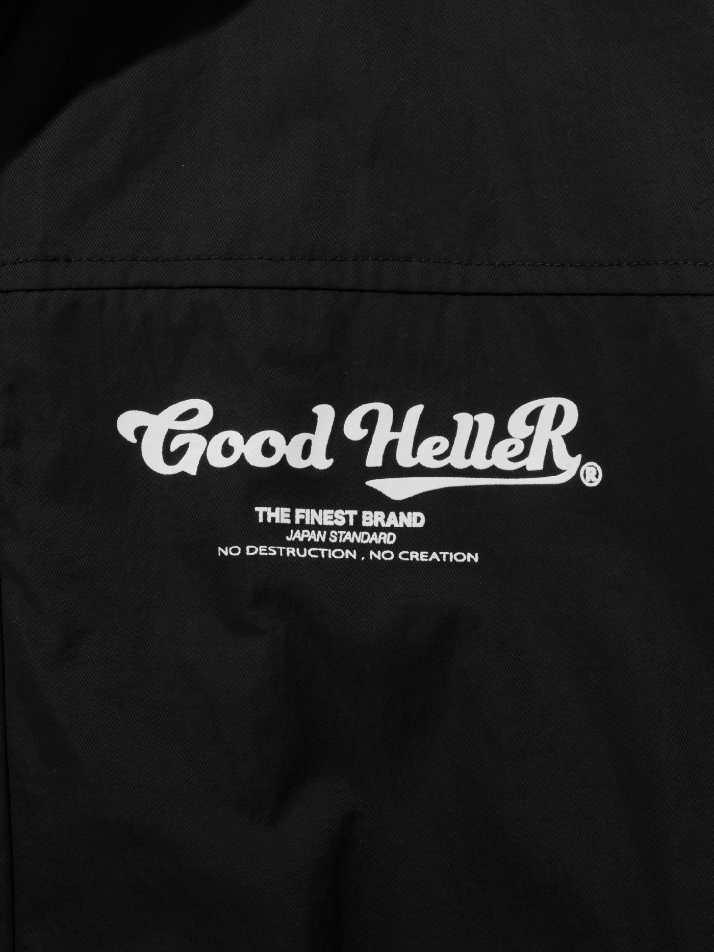 【2.21 (Sat) 12:00 Release】GOOD HELLER | STAND COLLAR NYLON JACKET - Black/Green