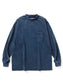 GOOD HELLER | LEATHER WAPPEN USED WASH L/S T-SHIRT - Navy