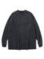 GOOD HELLER | LEATHER WAPPEN USED WASH L/S T-SHIRT - Black
