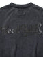 GOOD HELLER | LEATHER WAPPEN USED WASH L/S T-SHIRT - Black