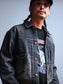 GOOD HELLER | USED WASH BLK 2ND TYPE WIDE DENIM JACKET