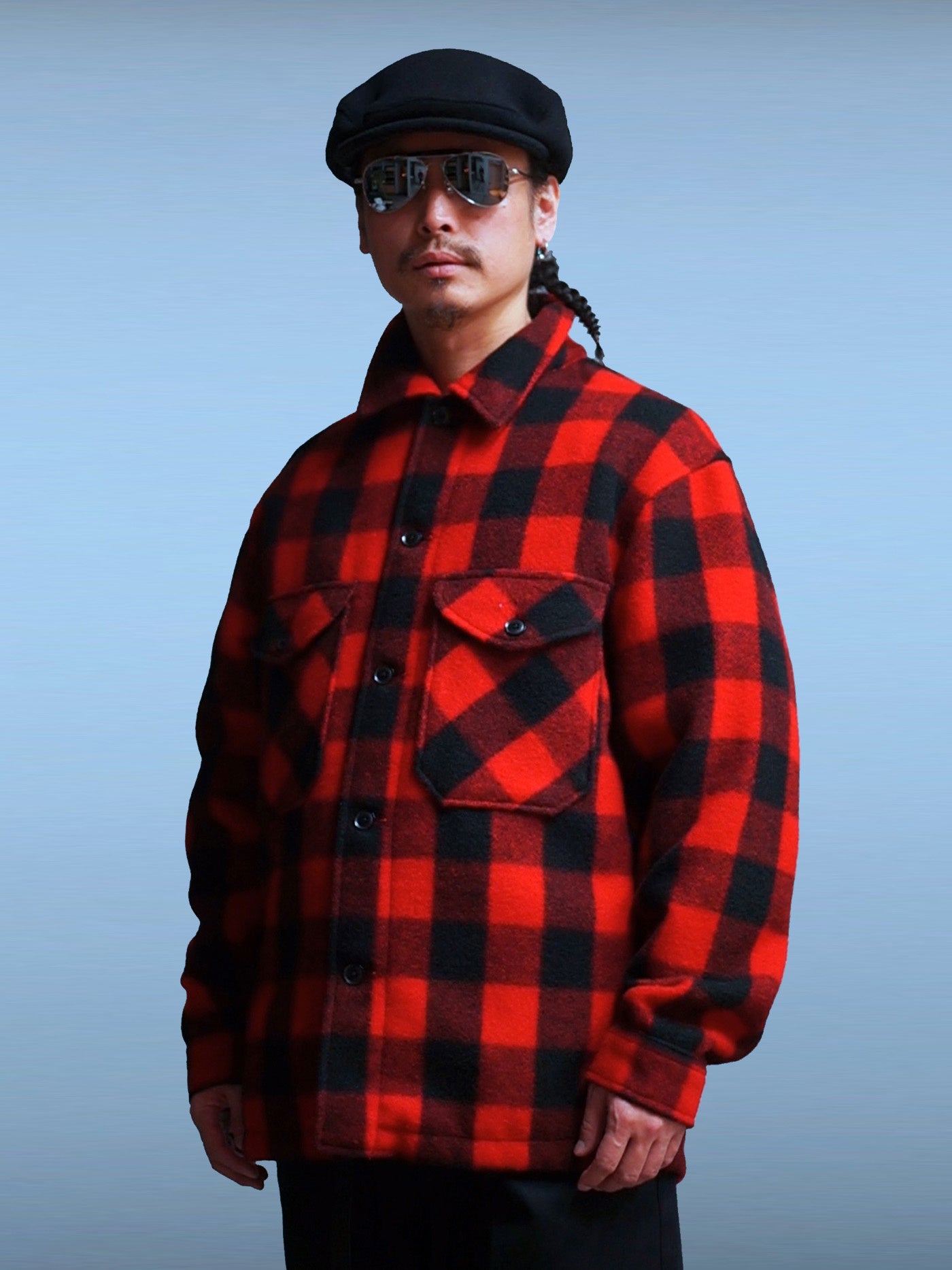 PORKCHOP | feat. MASSES WOOL JACKET P - Red