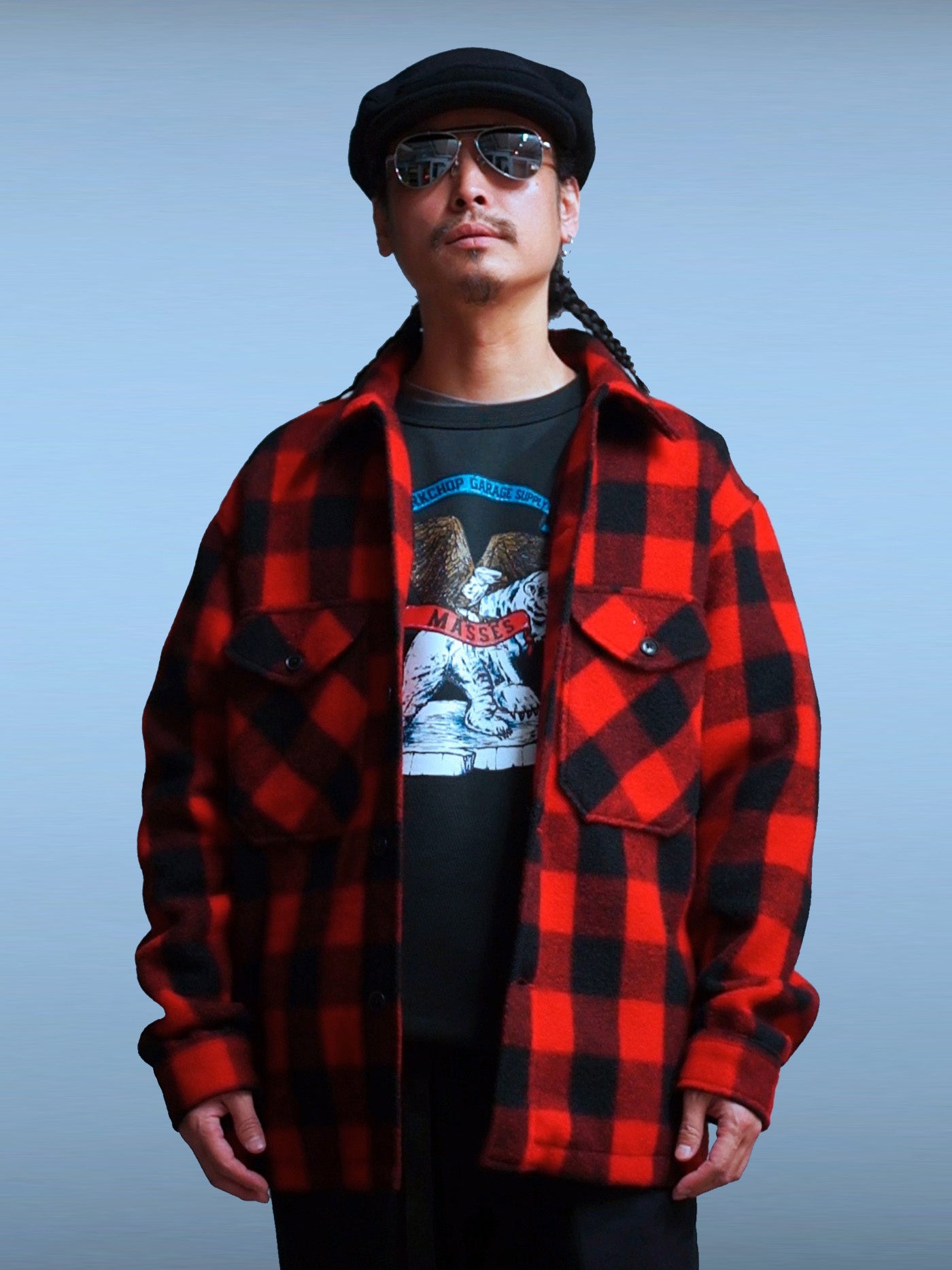 PORKCHOP | feat. MASSES WOOL JACKET P - Red