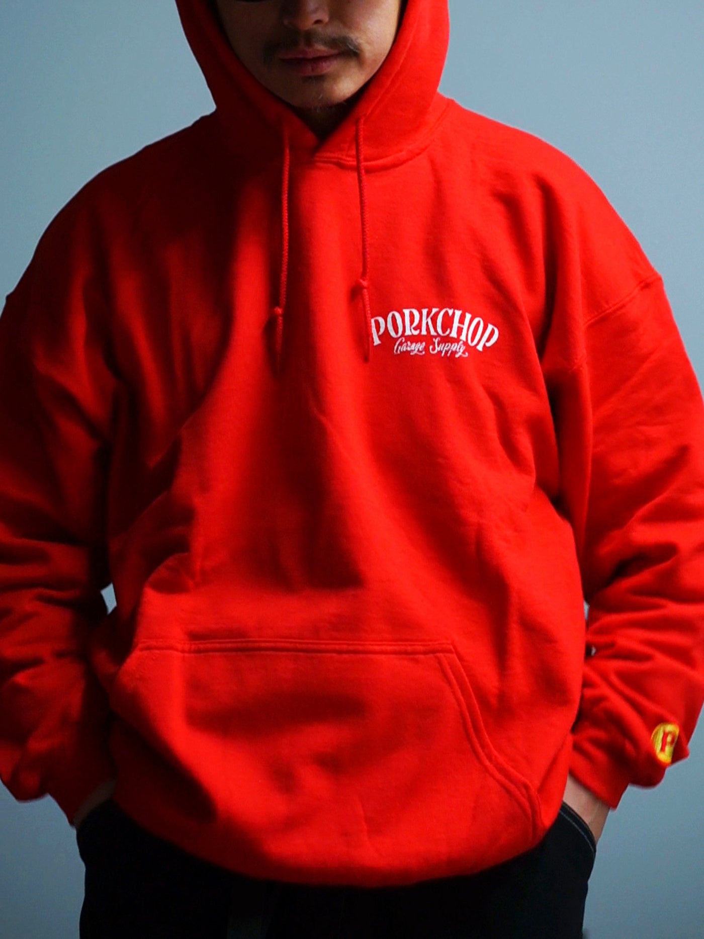 PORKCHOP | PORK BACK HOODIE - Red/White