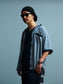 RADIALL | True Deal Pot - OPEN COLLARED SHIRT S/S - Steel Gray