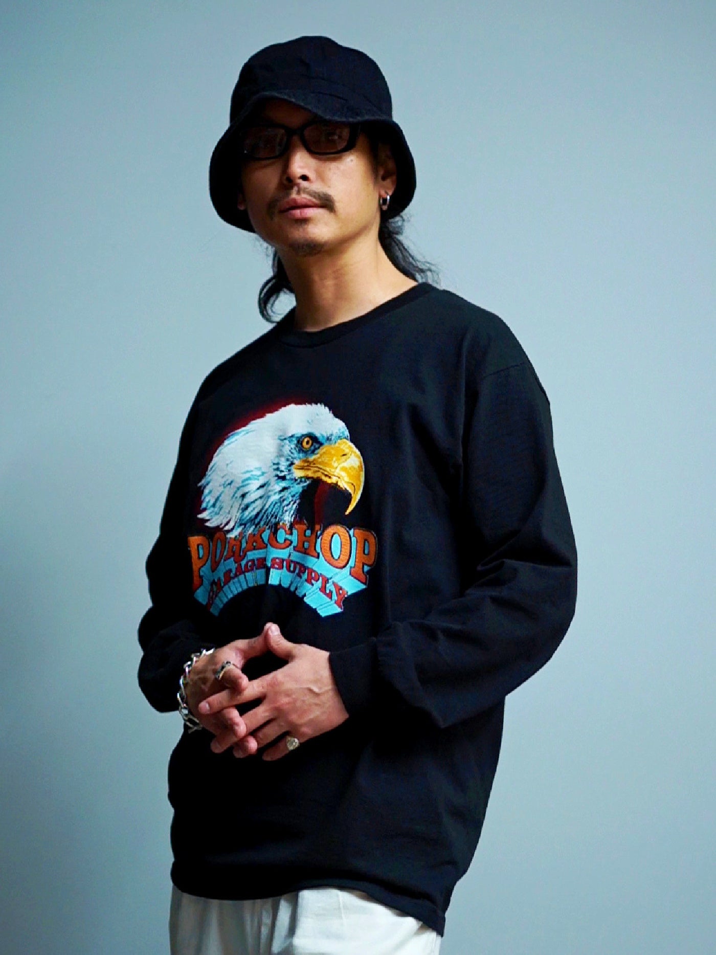 PORKCHOP | EAGLE L/S - Black