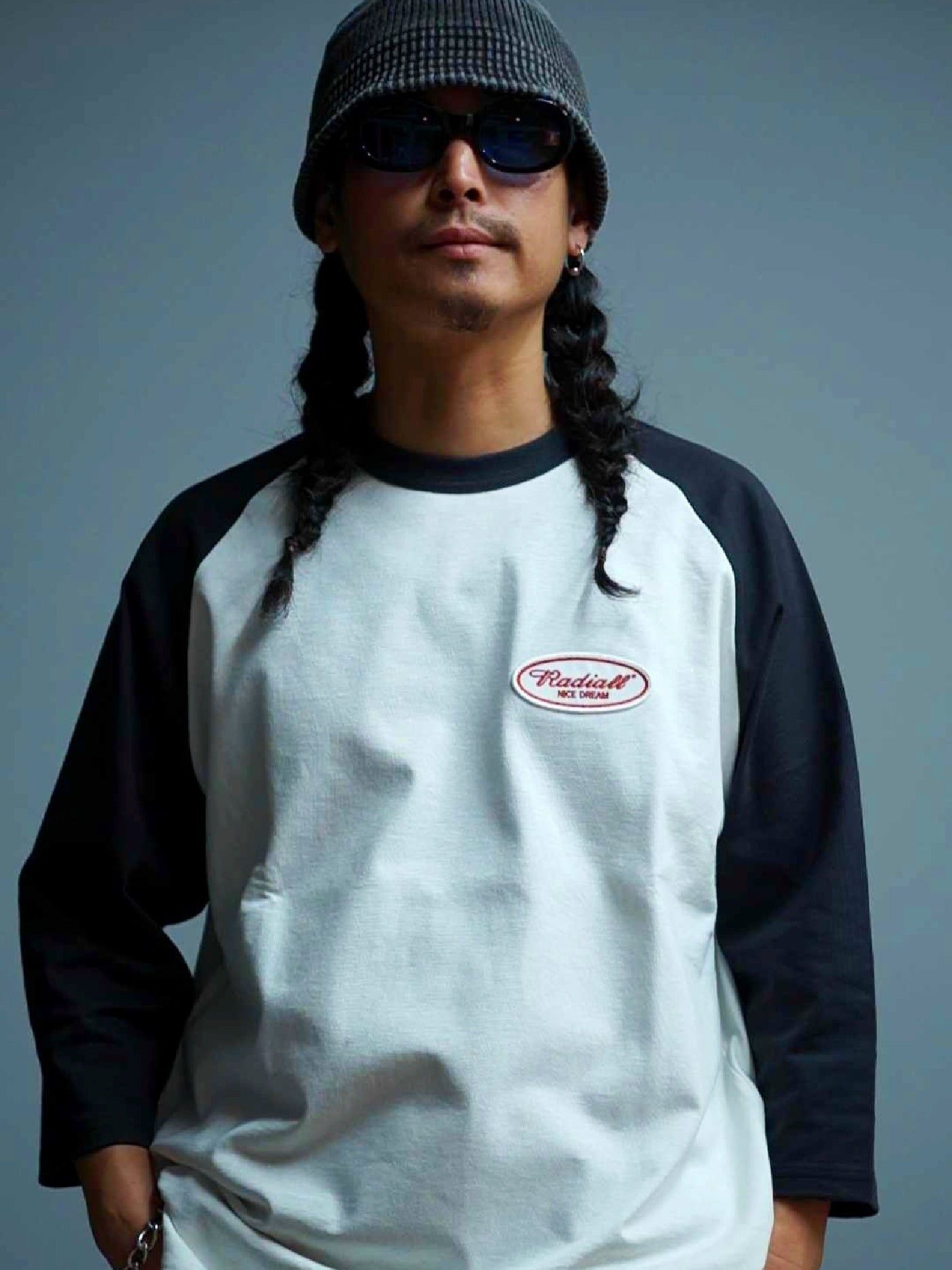 RADIALL | Oval - CREW NECK RAGLAN SHIRT 3Q/S - White