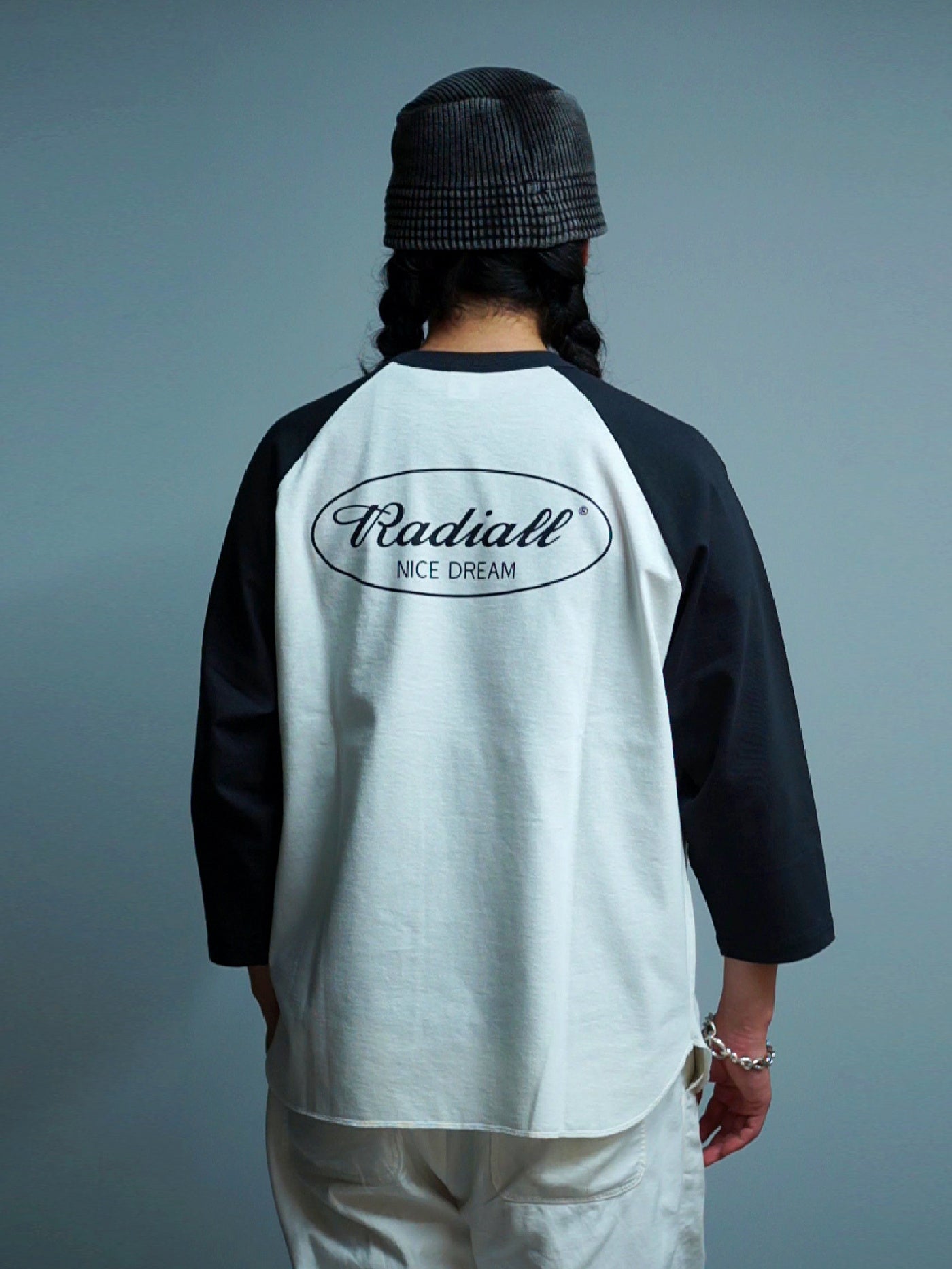 RADIALL | Oval - CREW NECK RAGLAN SHIRT 3Q/S - White