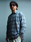 WAX | Brushed Check Shirts - Sax/Gray
