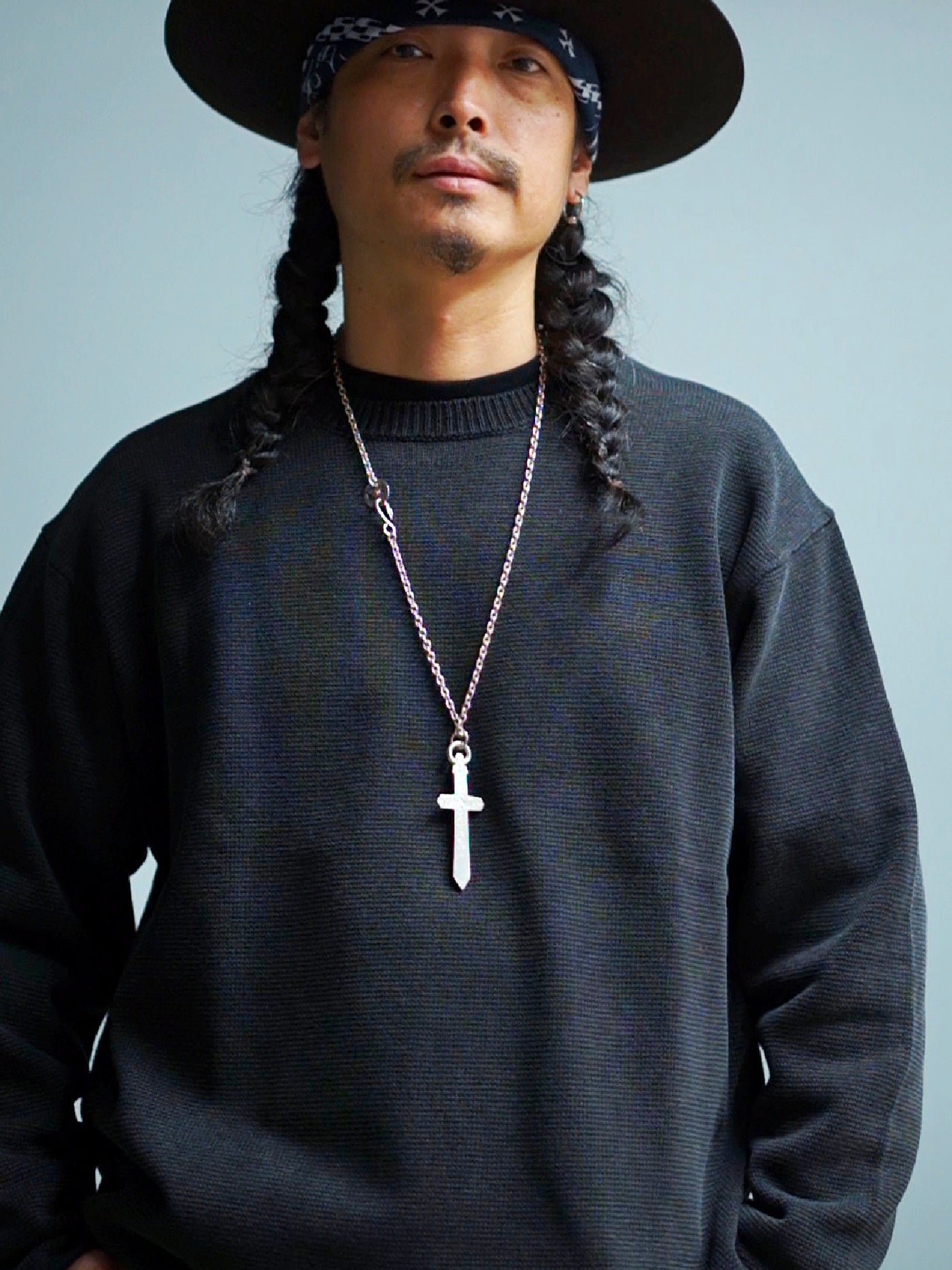 RADIALL | Ludwig - CREW NECK SWEATER L/S - Faded Black