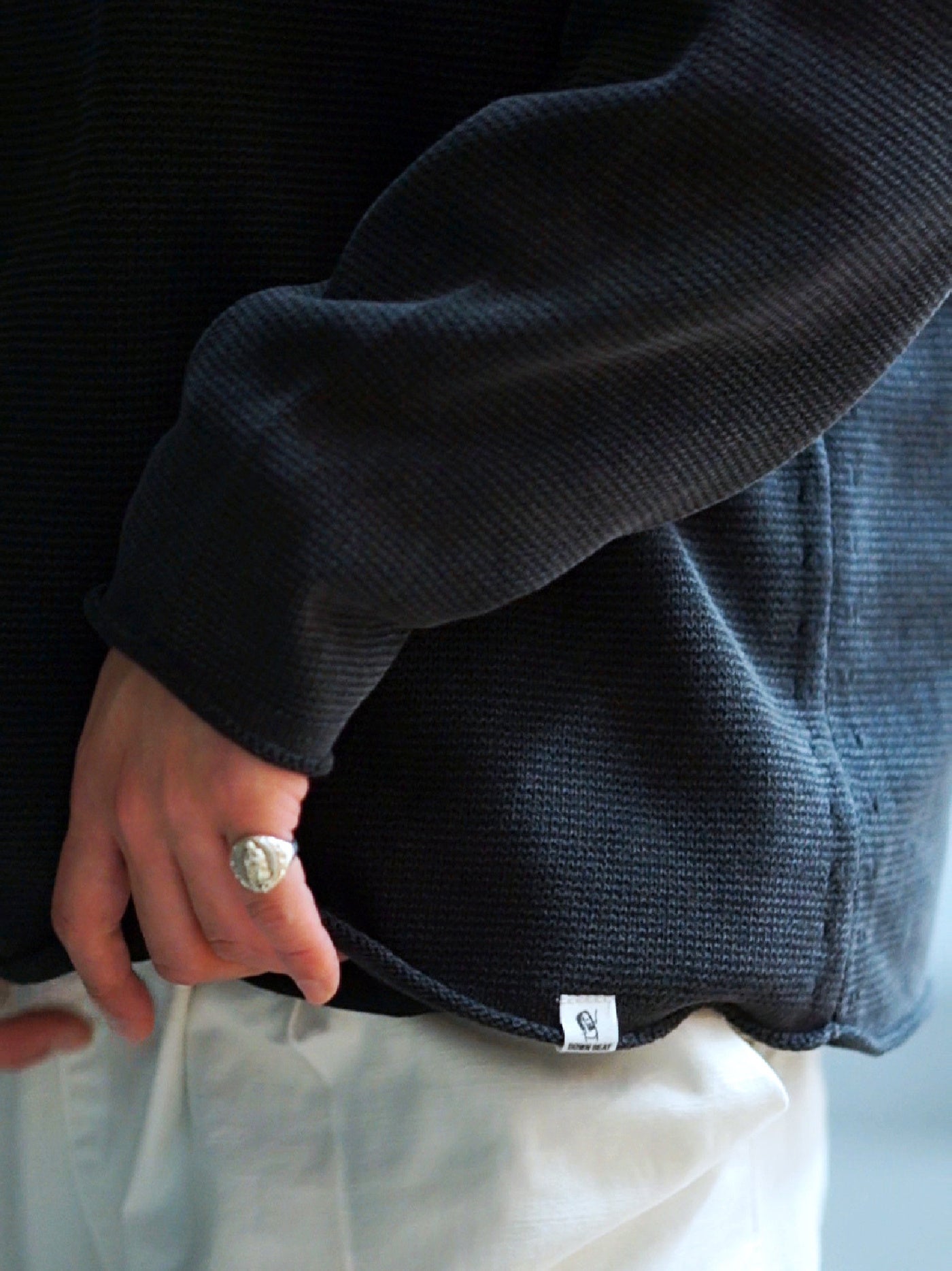 RADIALL | Ludwig - CREW NECK SWEATER L/S - Faded Black