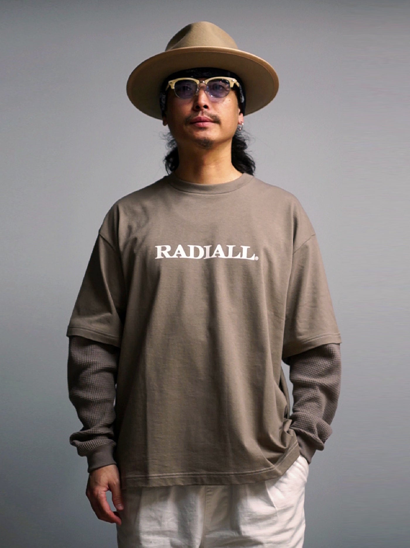 RADIALL | Board Walk - FAKE LAYERED T-SHIRT L/S - Taupe