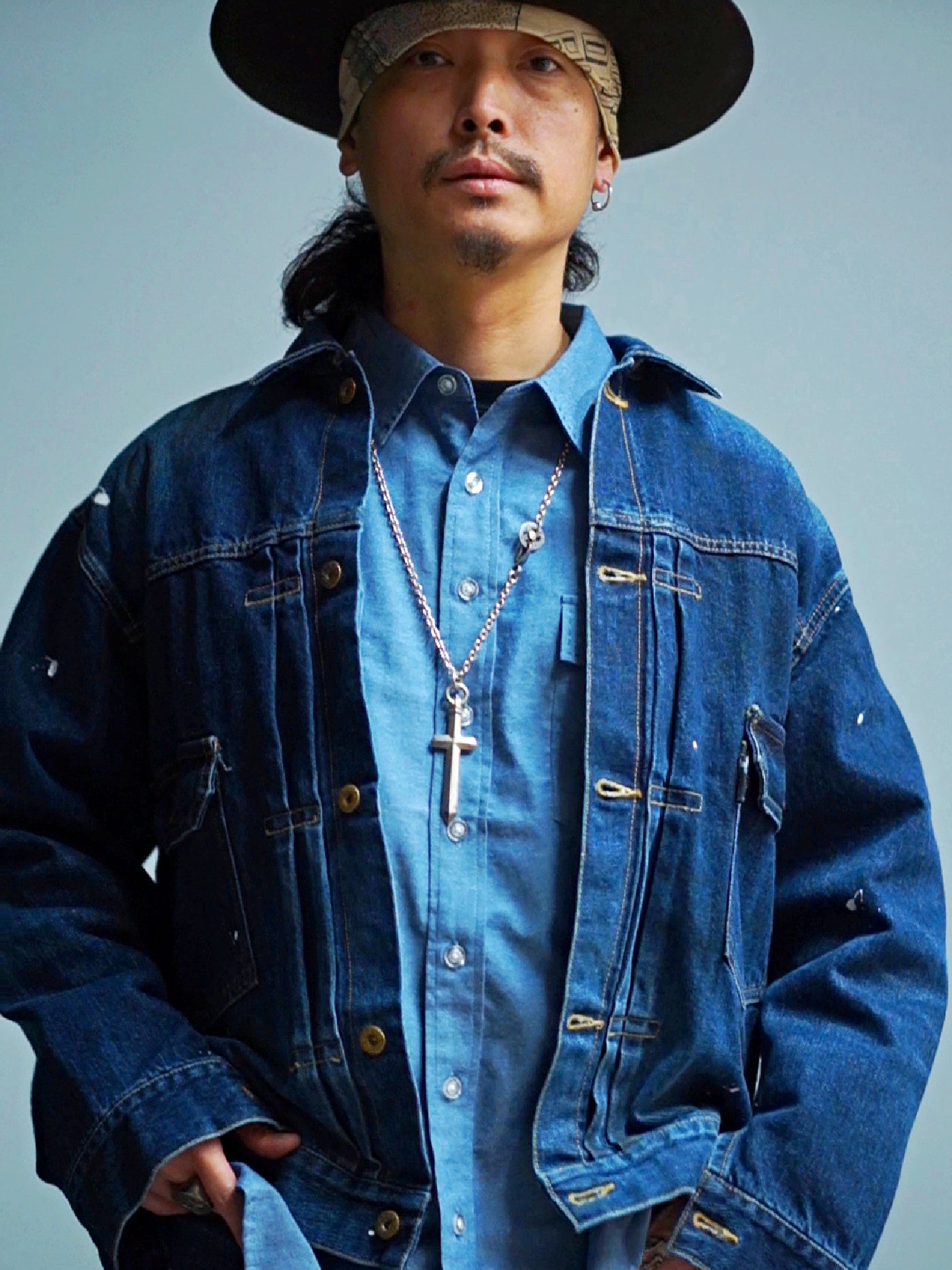 GOOD HELLER | CHAMBRAY WESTERN EMBROIDERY L/S SHIRT