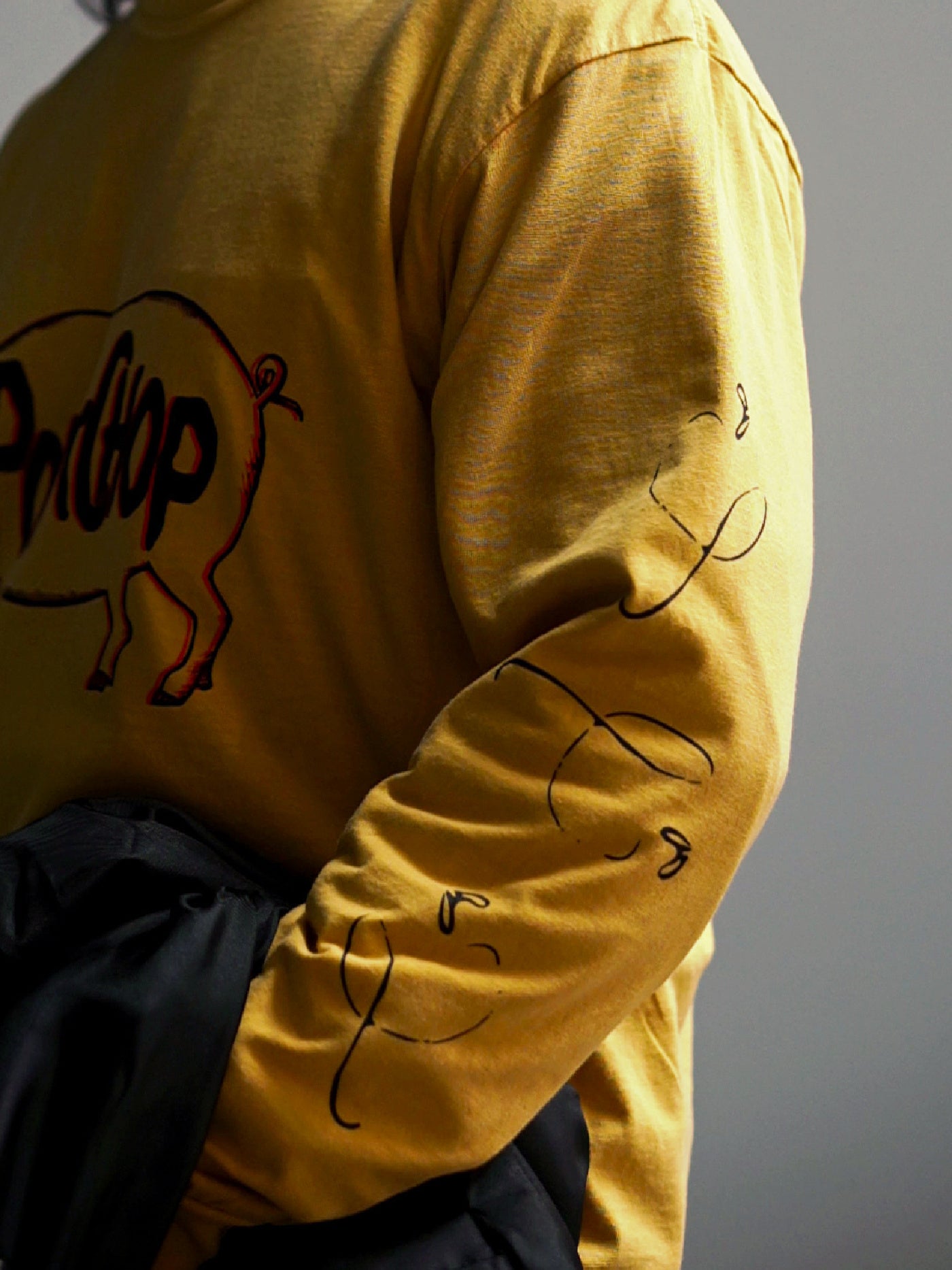 PORKCHOP | SCUM PORK L/S TEE - Mustard