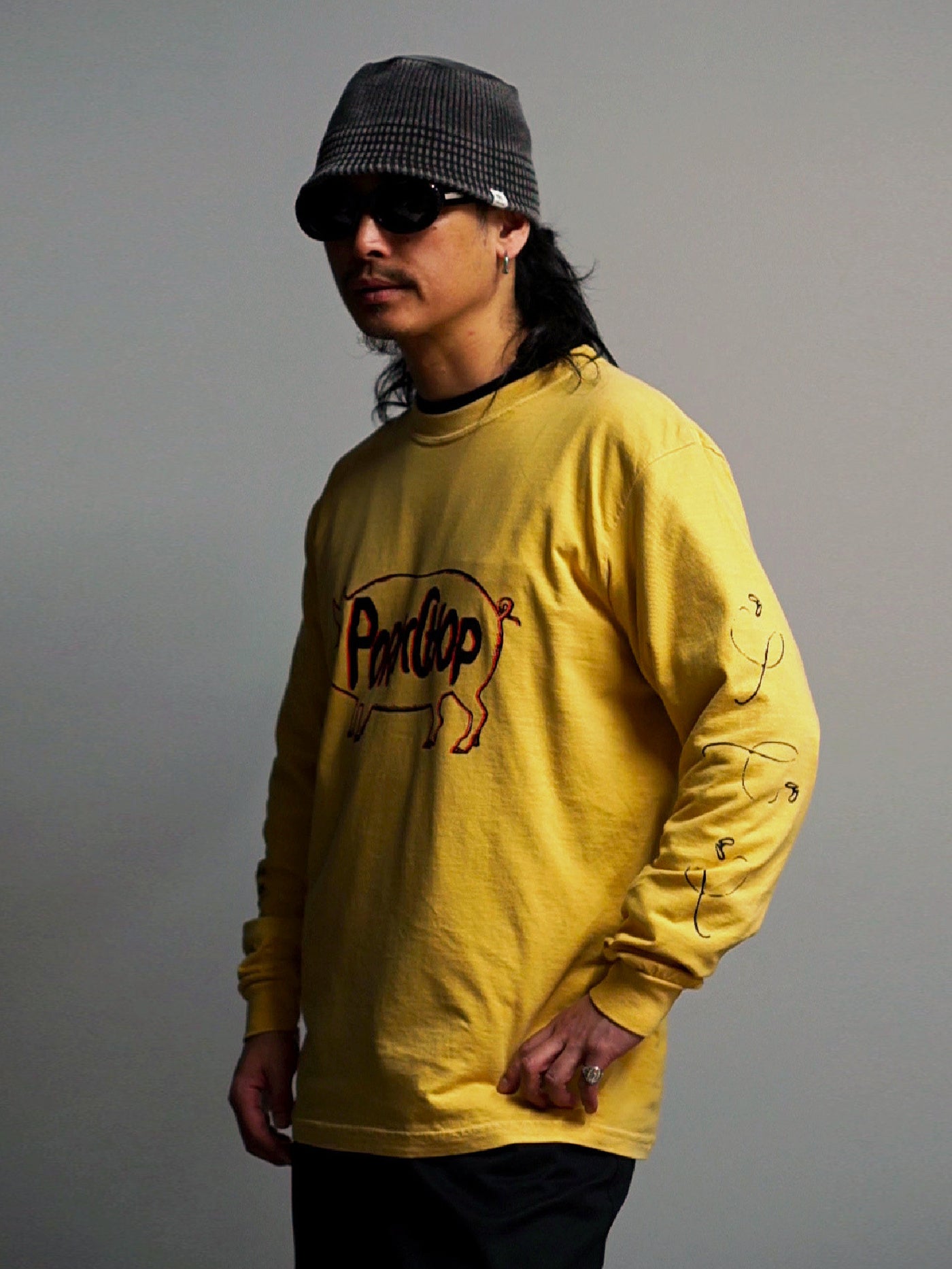 PORKCHOP | SCUM PORK L/S TEE - Mustard