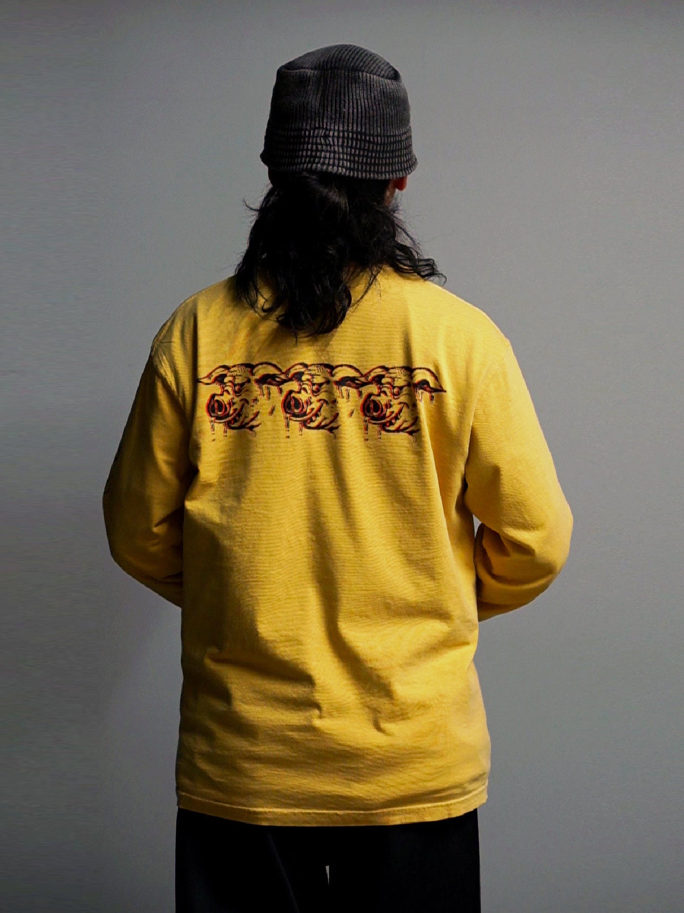 PORKCHOP | SCUM PORK L/S TEE - Mustard