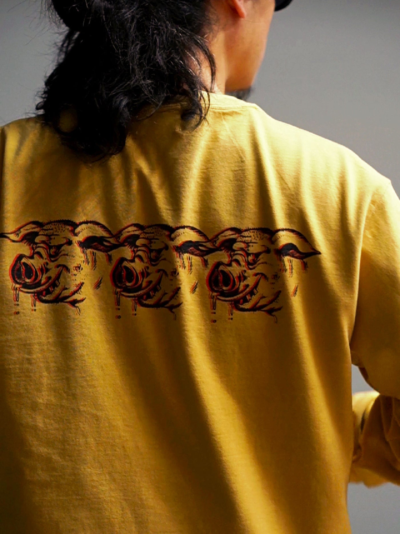 PORKCHOP | SCUM PORK L/S TEE - Mustard