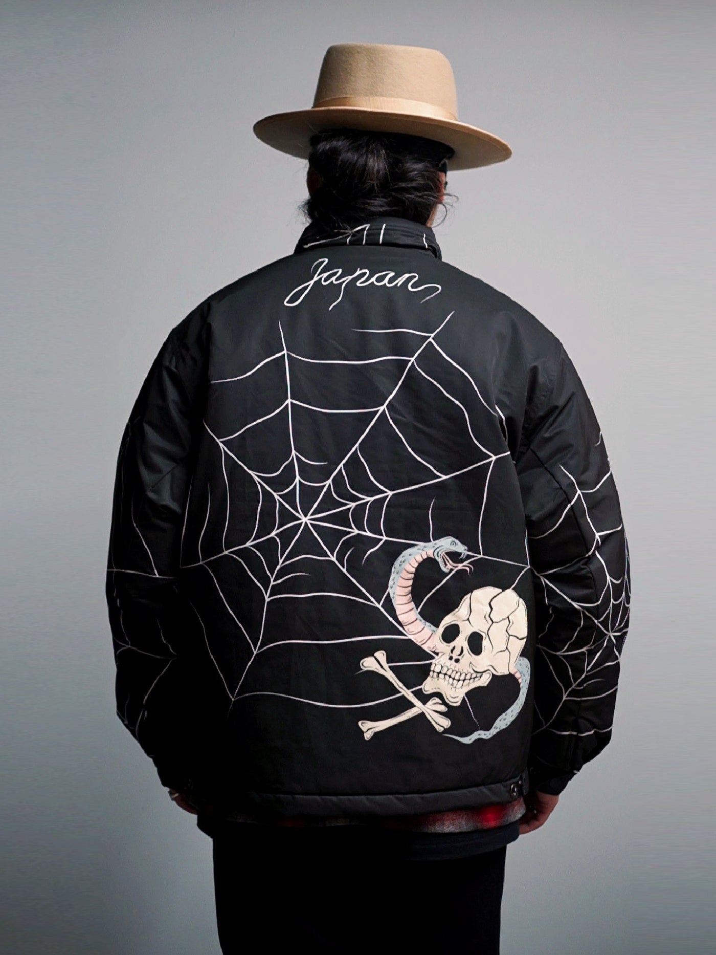 【11.8 (Sat) 12:00 Release】GOOD HELLER | SPIDER WEB PATTERN PADDED COACH JACKET