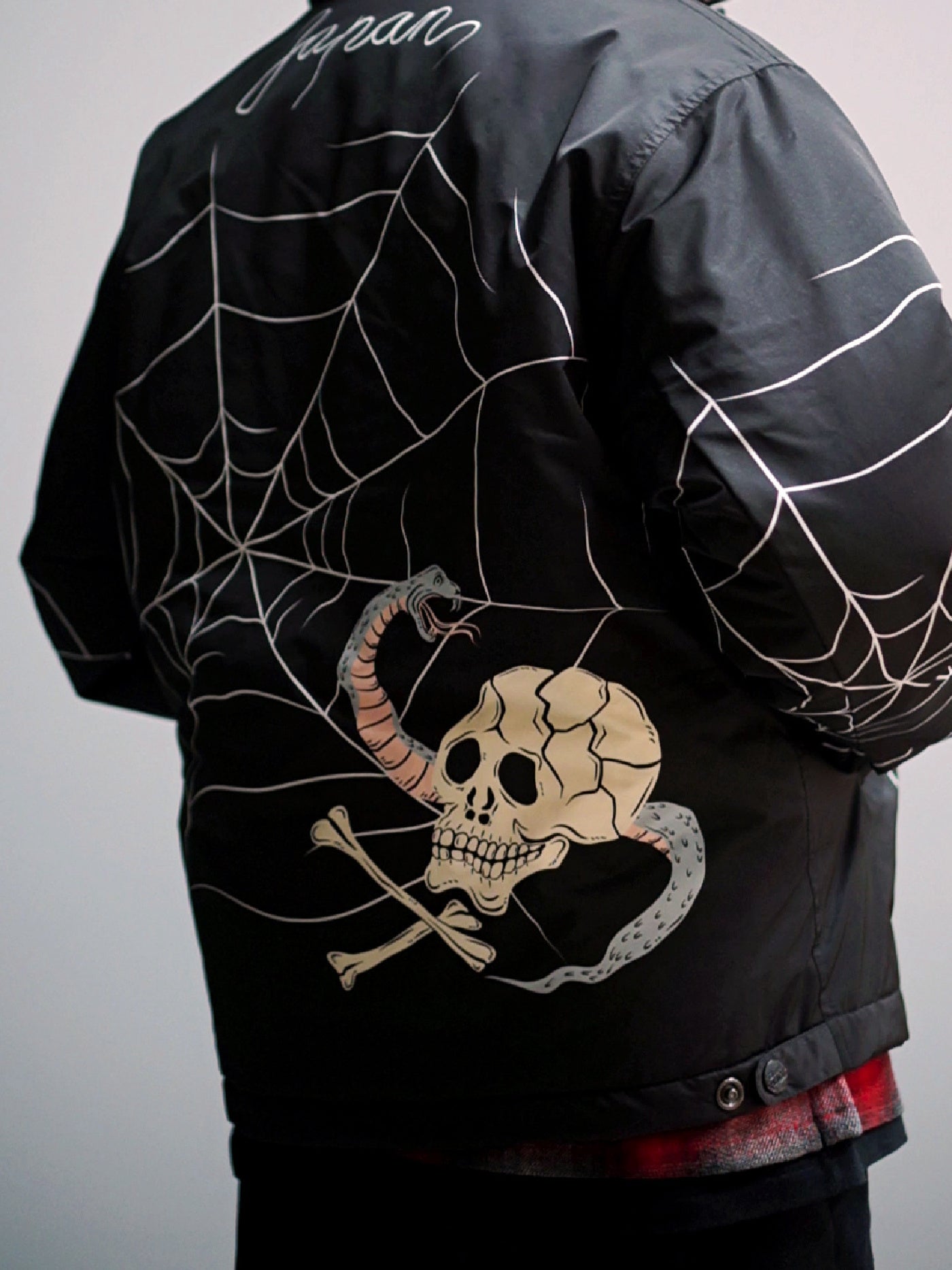 【11.8 (Sat) 12:00 Release】GOOD HELLER | SPIDER WEB PATTERN PADDED COACH JACKET