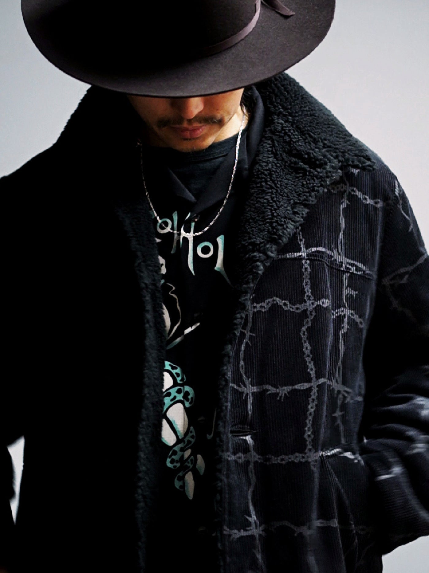 GANGSTERVILLE | BARBED WIRE - RANCH COAT / GSV5302 - Black