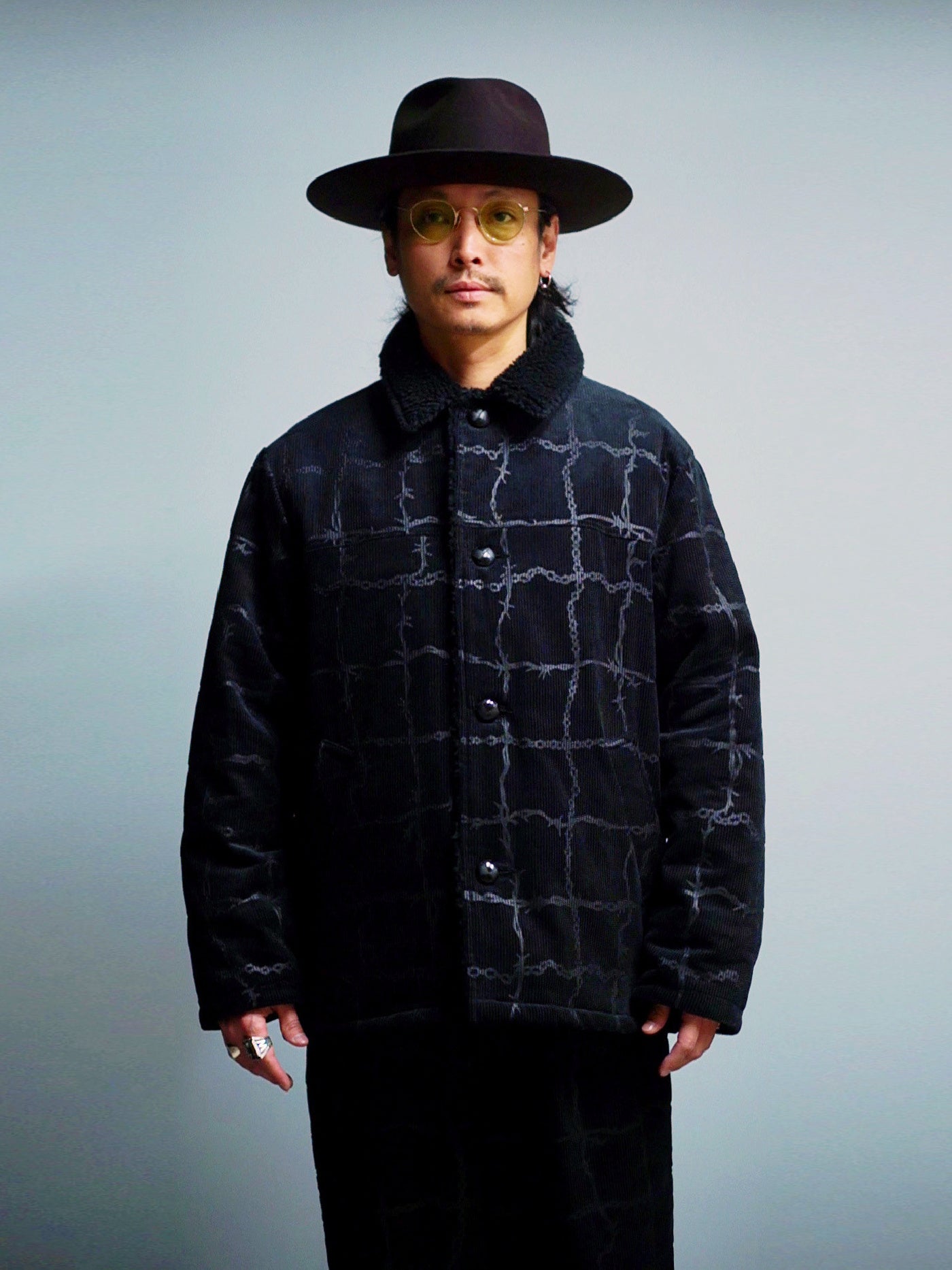 GANGSTERVILLE | BARBED WIRE - RANCH COAT / GSV5302 - Black