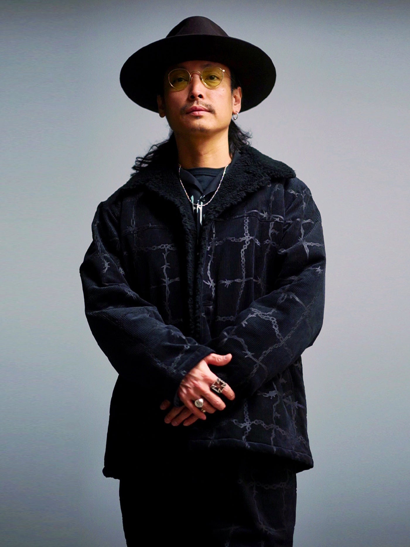 GANGSTERVILLE | BARBED WIRE - RANCH COAT / GSV5302 - Black