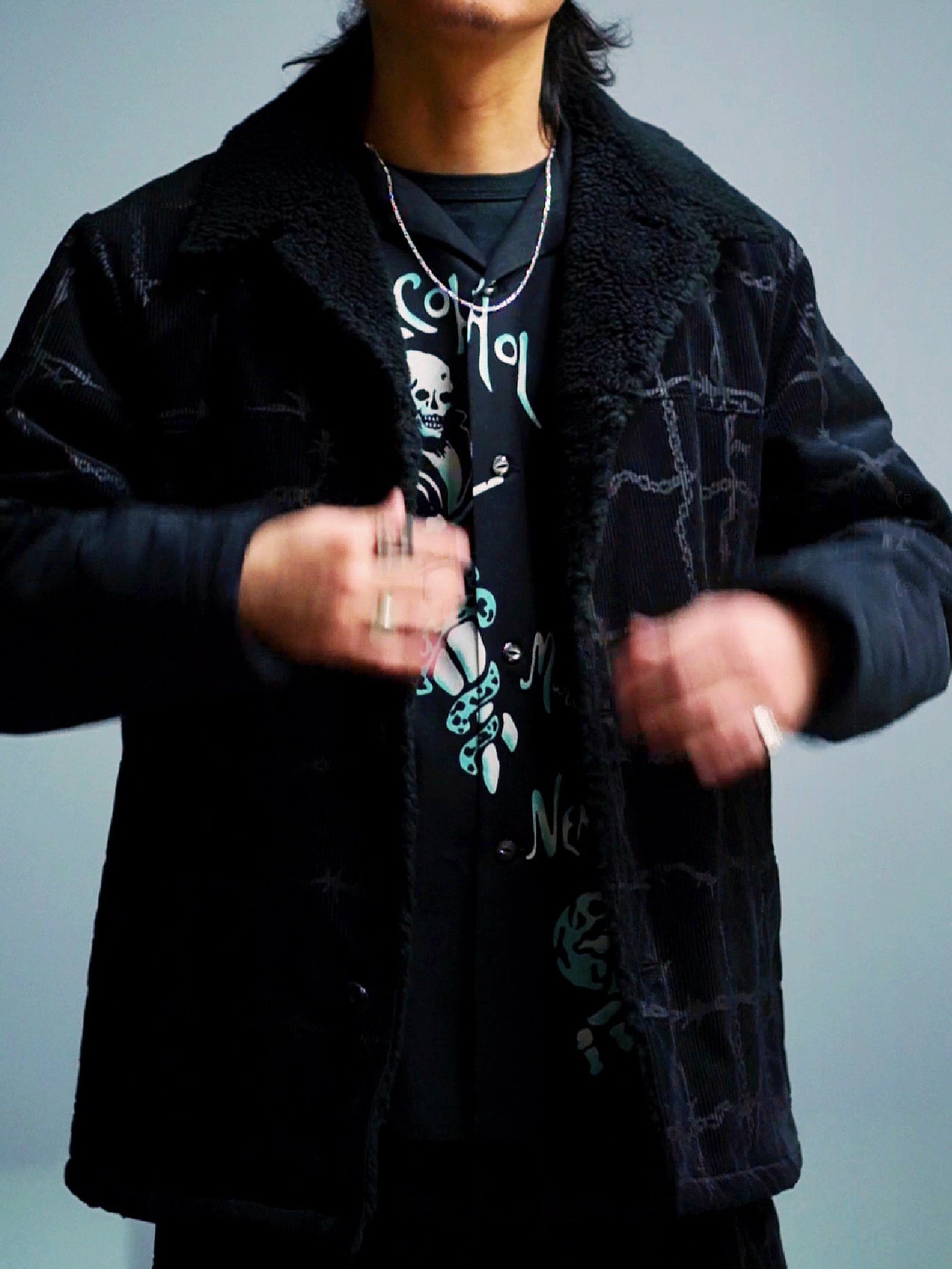 GANGSTERVILLE | BARBED WIRE - RANCH COAT / GSV5302 - Black