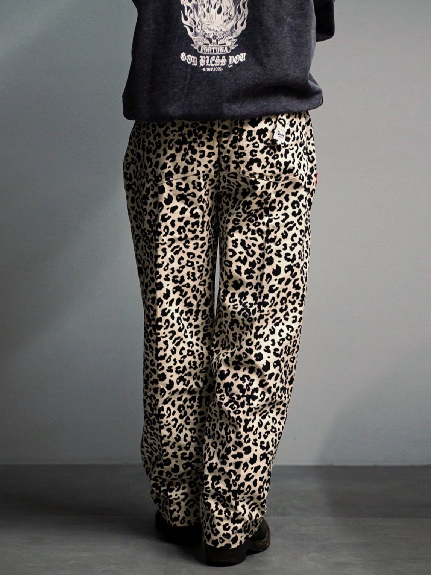 【11.23 (Sun) 12:00 Release】FLUTTER | Leopard Easy Pants - Ivory