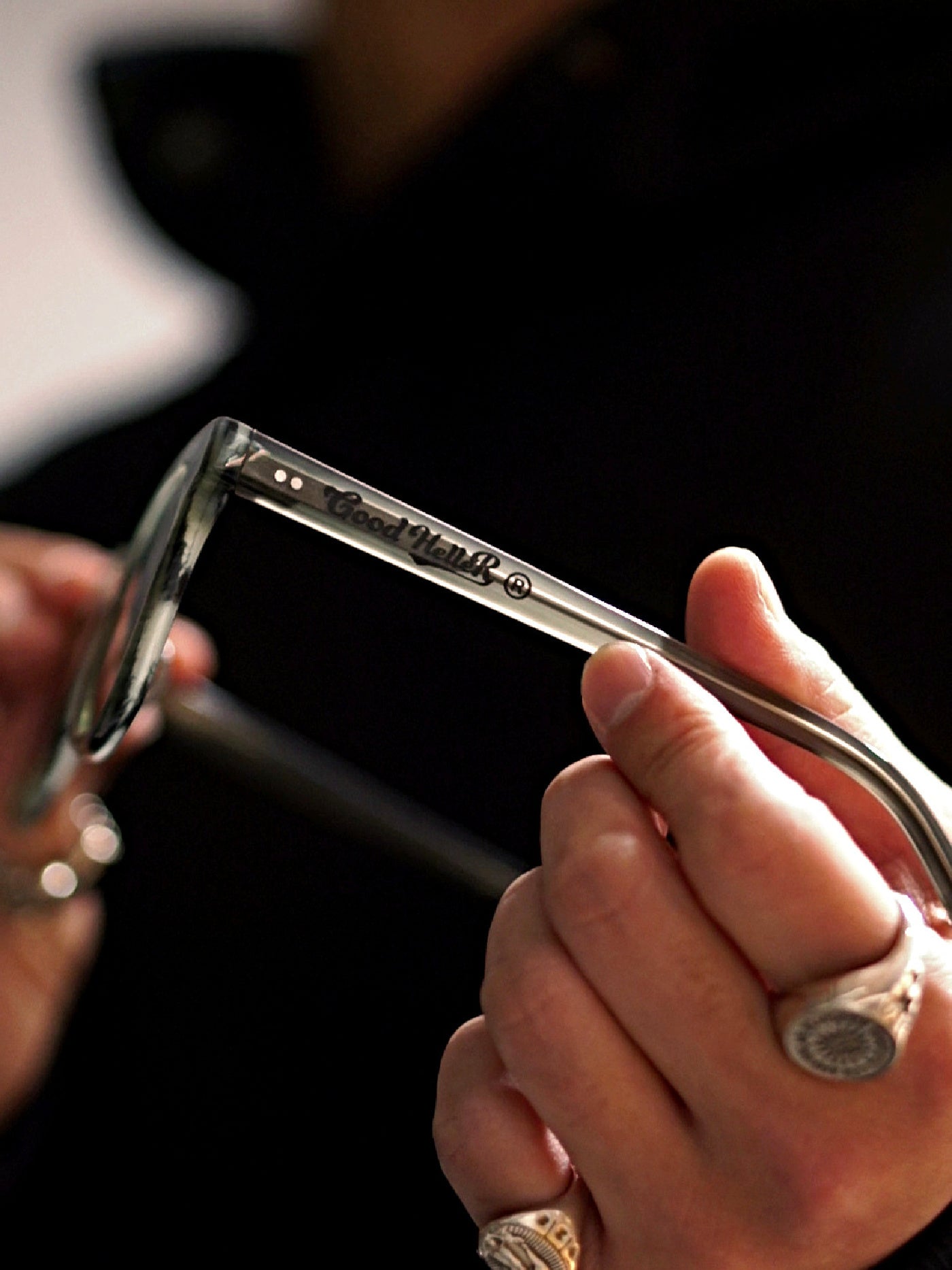 GOOD HELLER | BLK DEMI WELLINGTON GLASSES