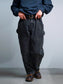 【10.25 (Sat) 12:00 Release】GOOD HELLER | HEAVY CANVAS DOUBLE KNEE PAINTER PANTS - Faded Black