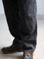 【10.25 (Sat) 12:00 Release】GOOD HELLER | HEAVY CANVAS DOUBLE KNEE PAINTER PANTS - Faded Black