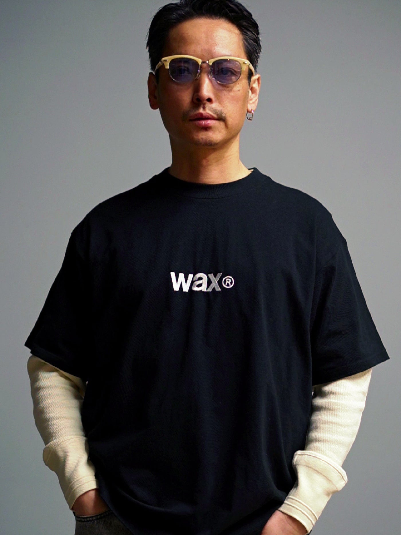 WAX | WAX STITCH TEE for GOAT - Black