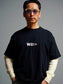WAX | WAX STITCH TEE for GOAT - Black