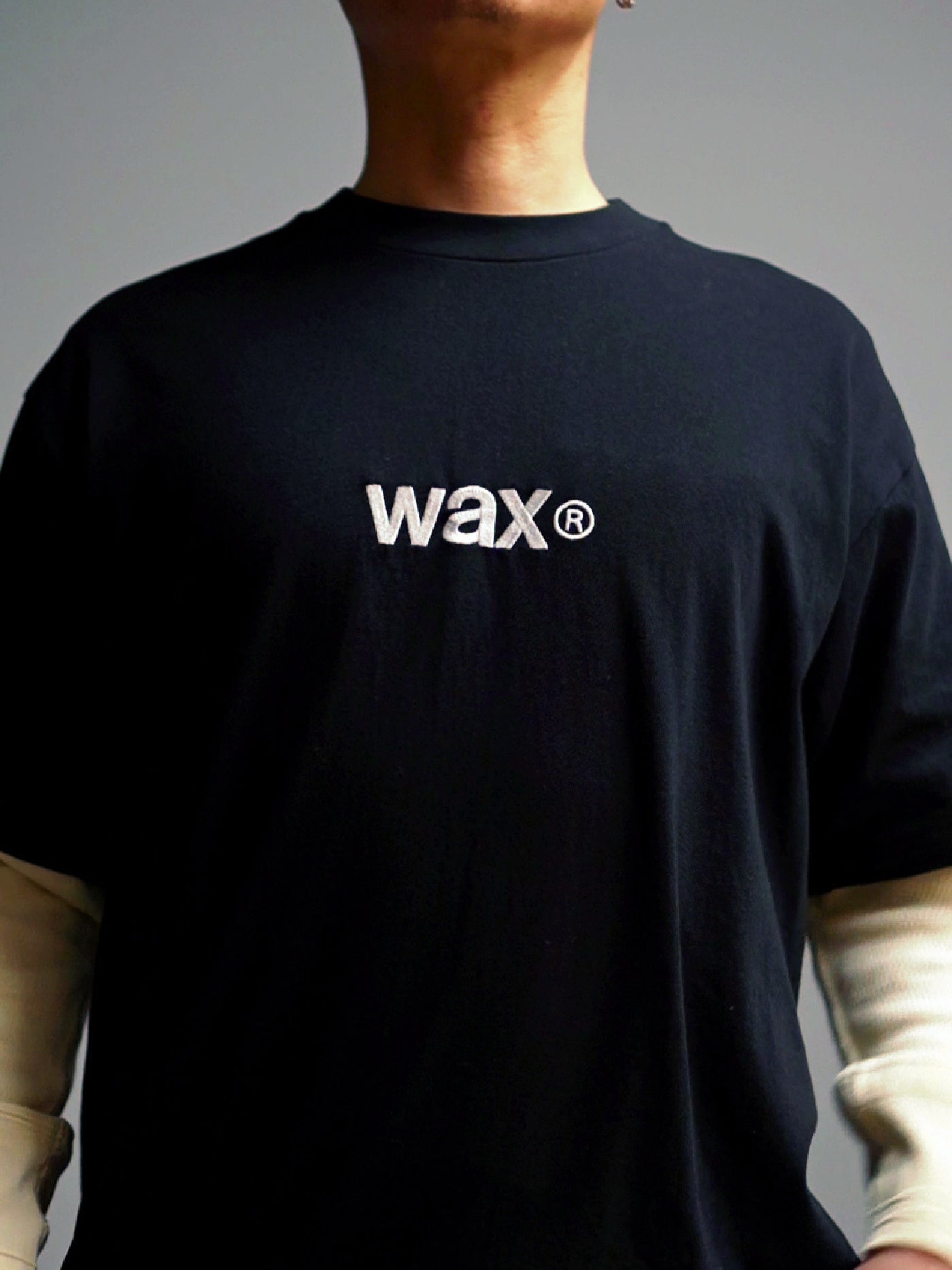WAX | WAX STITCH TEE for GOAT - Black