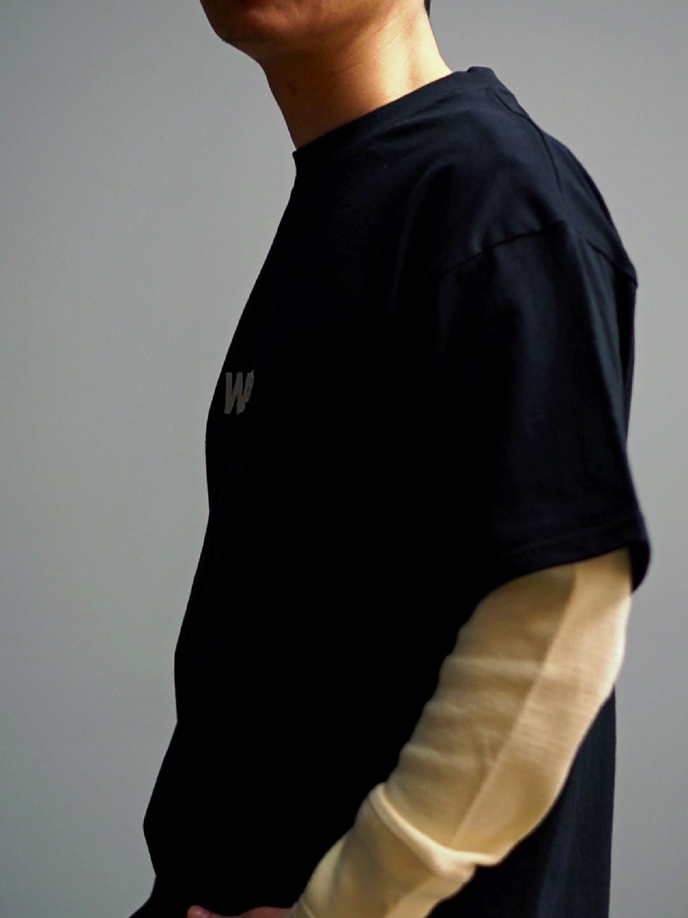 WAX | WAX STITCH TEE for GOAT - Black