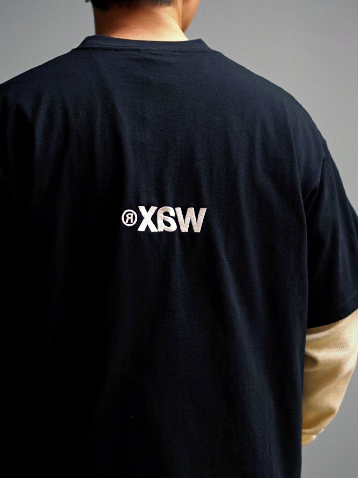 WAX | WAX STITCH TEE for GOAT - Black