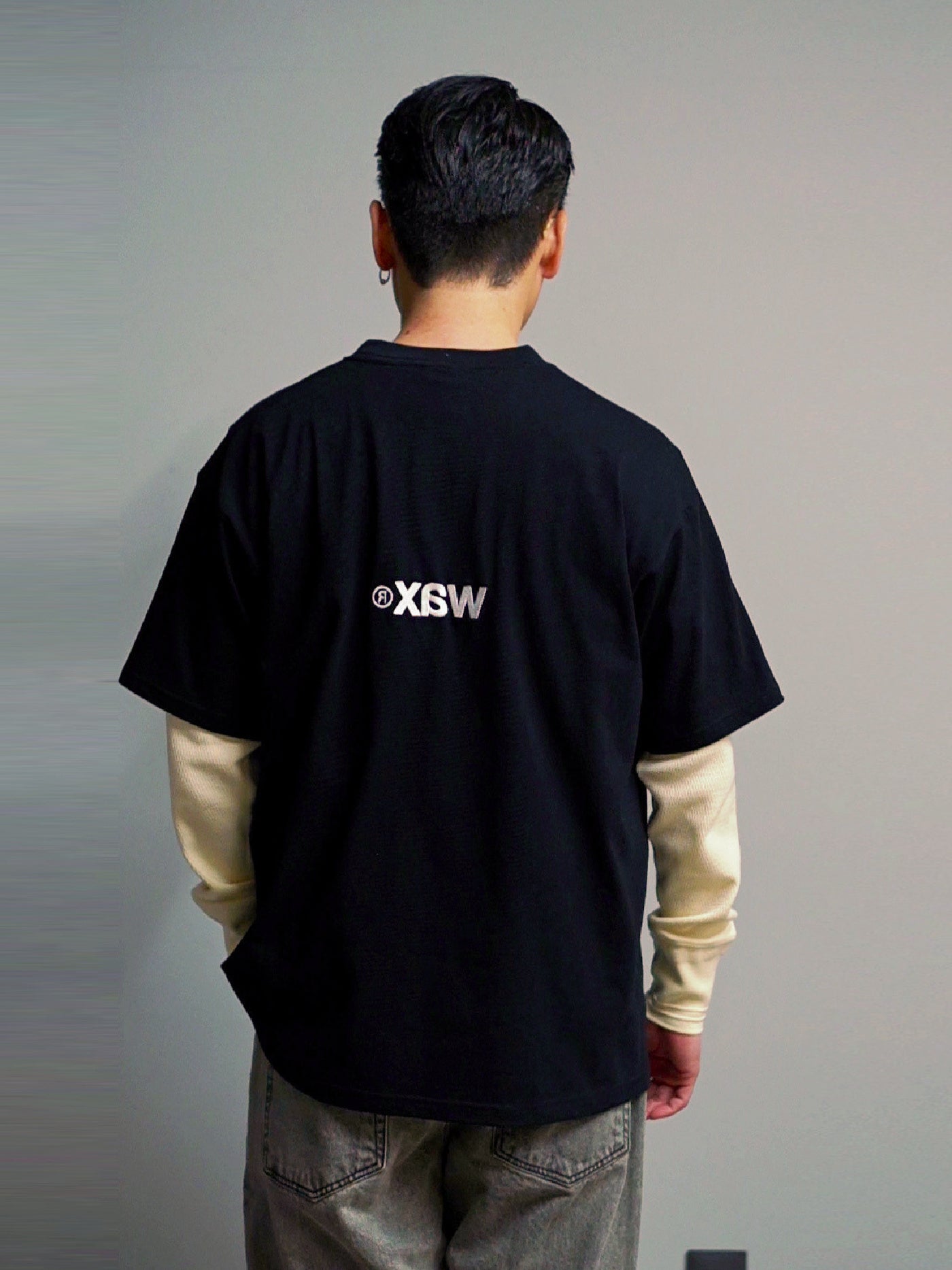 WAX | WAX STITCH TEE for GOAT - Black