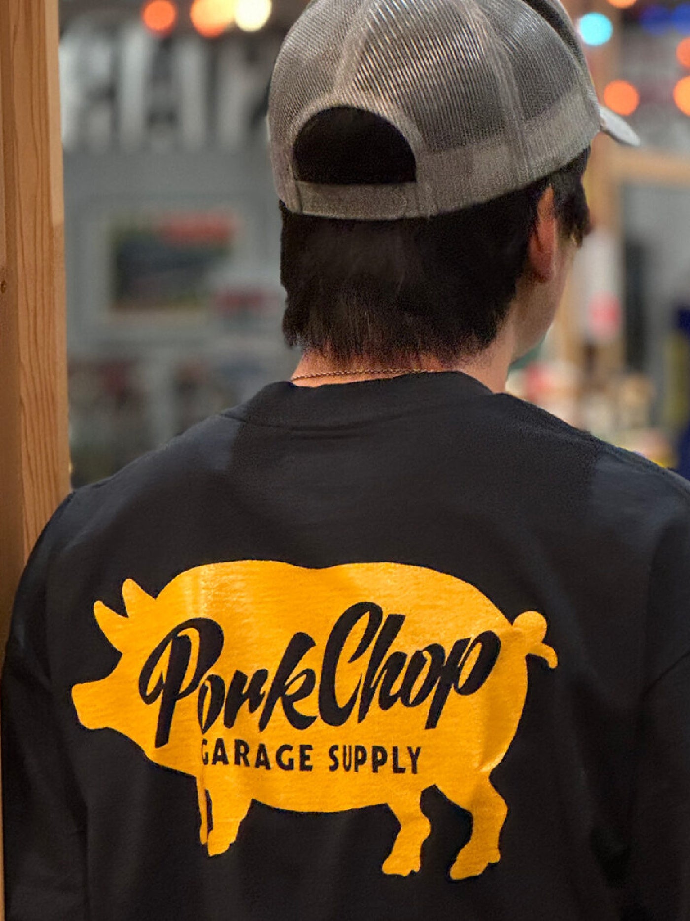 【3.29 (Sun) 12:00 Release】PORKCHOP | SCRIPT PORK L/S TEE - Black