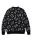 GOOD HELLER | BONE LOGO ALLOVER PATTERN CREW SWEAT - Black