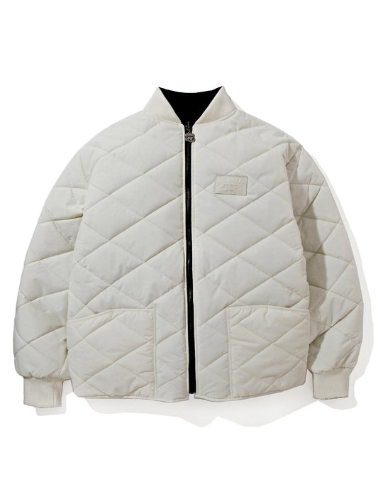 GOOD HELLER | REVERSIBLE QUILTING JACKET - White/Black
