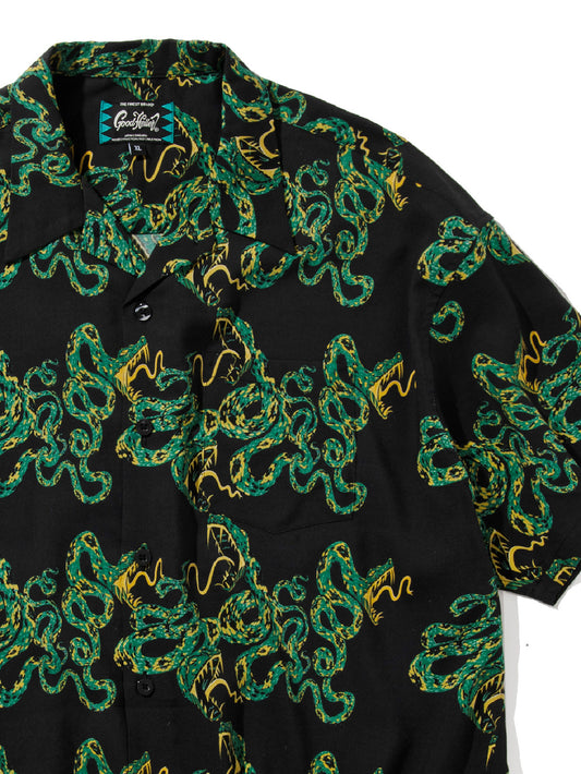 GOOD HELLER | SNAKE BORDER PATTERN SHIRT