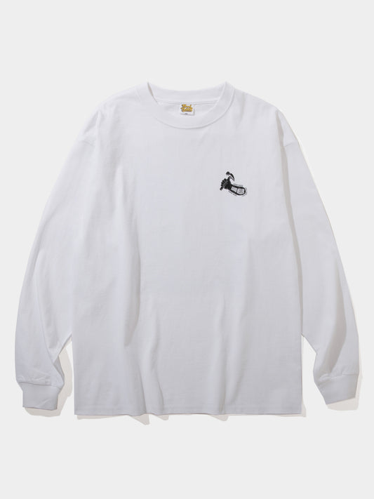 GOOD HELLER | HONEST WORKS L/S T-SHIRT - White