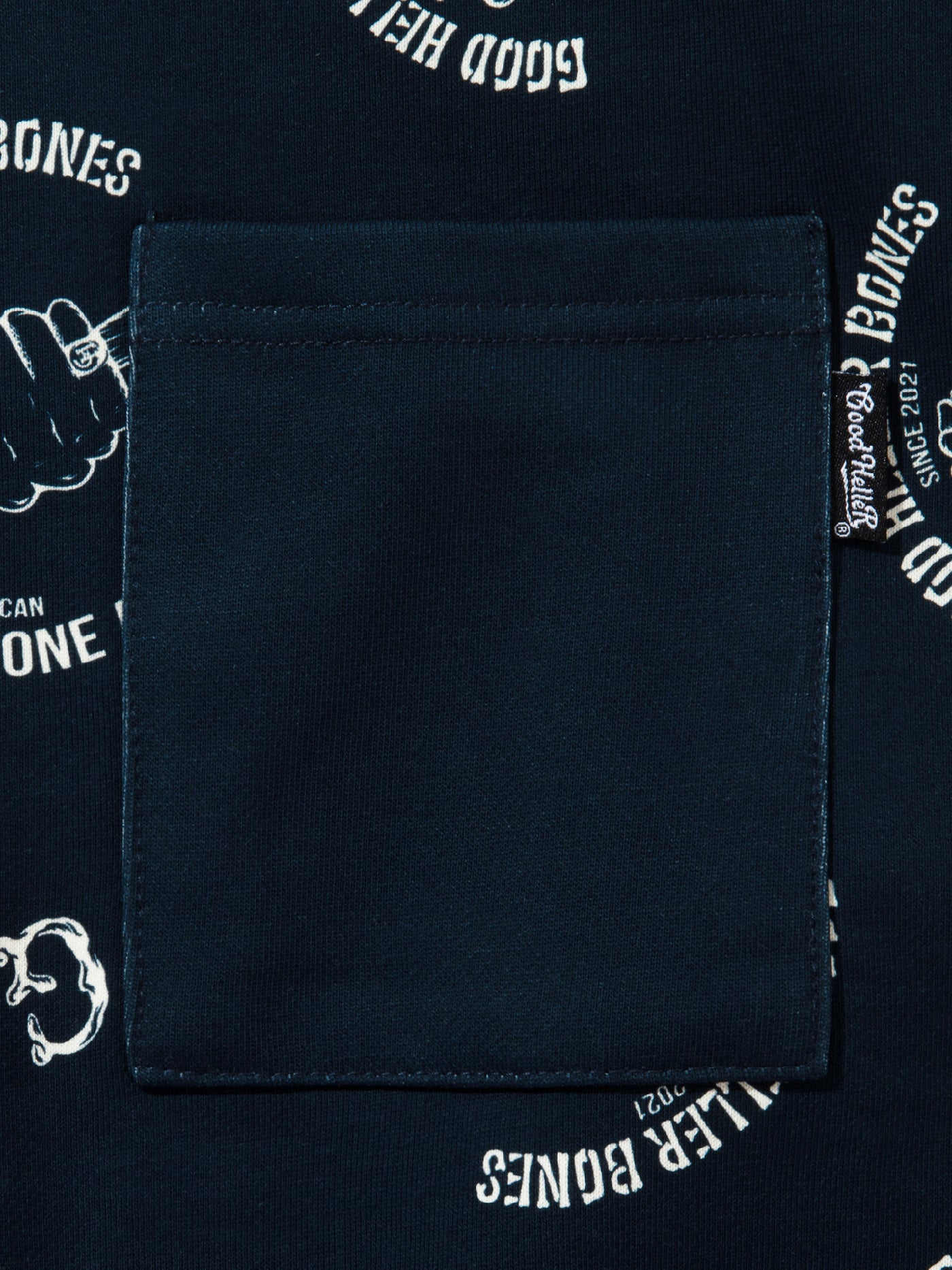 GOOD HELLER | BONE LOGO ALLOVER PATTERN SWEAT PANTS - Navy