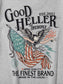 GOOD HELLER | AMERICAN FLAG S/S T-SHIRT - Gray